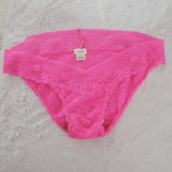 Aerie Lace Low Rise Cheeky Panty Limited Edition in Hot Pink - Picture 3 of 7